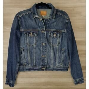 American Eagle Denim Jacket Women's Medium Wash Size S Cowgirl Western Trucker